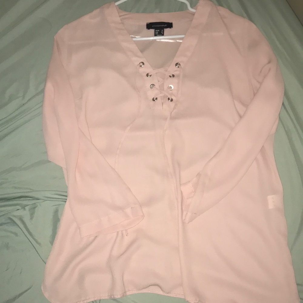 Loose baby pink top!